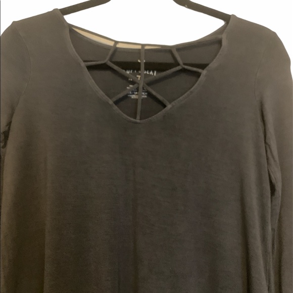 AEO Soft & Sexy Cage Front T-Shirt , Gray XS - Picture 3 of 10